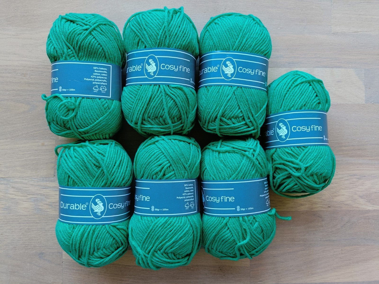 Durable Cosy Fine garen - Emerald (8 bollen), Hobby en Vrije tijd, Breien en Haken, Ophalen of Verzenden, Nieuw, Breien of Haken