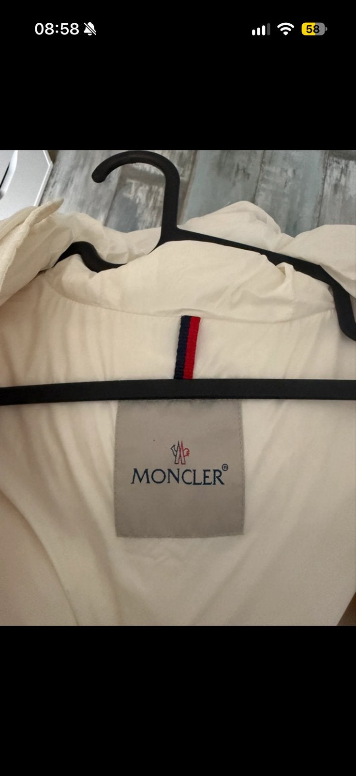 Moncler Doudoune Legere Donsjack - Wit - Maat M, Ophalen of Verzenden, Zo goed als nieuw, Maat 48/50 (M), Wit
