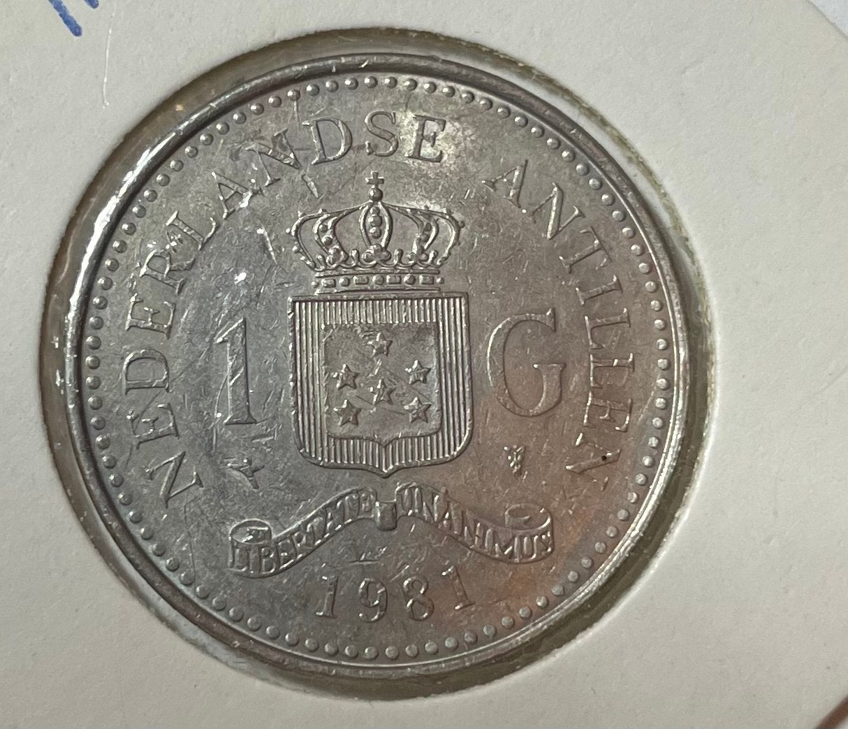 1 gulden Nederlandse Antillen 1981, Postzegels en Munten, Ophalen of Verzenden, Koningin Beatrix