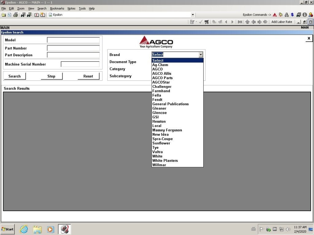 Agco Epsilon Europa -Alle In Een Virtuele Systeem 2020, Verzenden