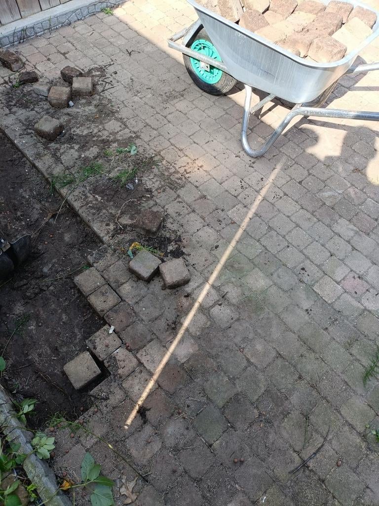 Gebruikte stenen 10x10x6 - ca. 23m2 (zelf ophalen), Tuin en Terras, Grind, Keien en Split, Ophalen