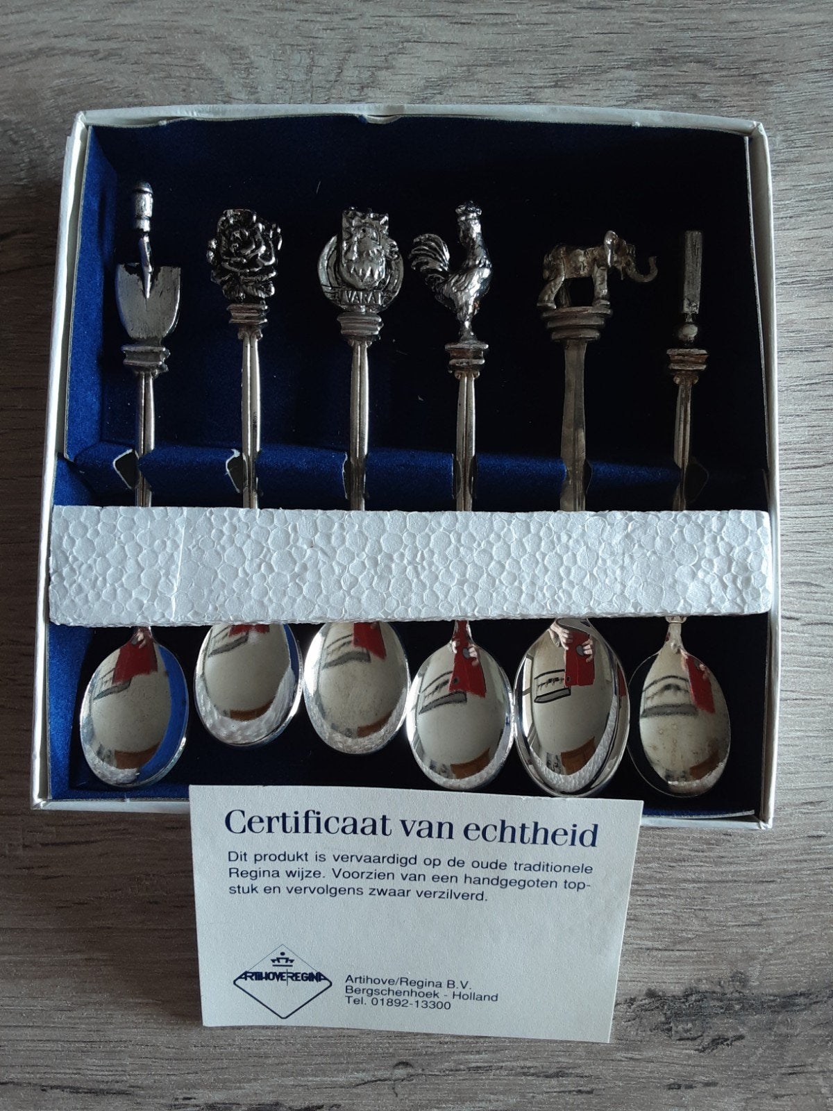 6 zwaar verzilverde theelepeltjes voor de verzamelaar, Ophalen of Verzenden