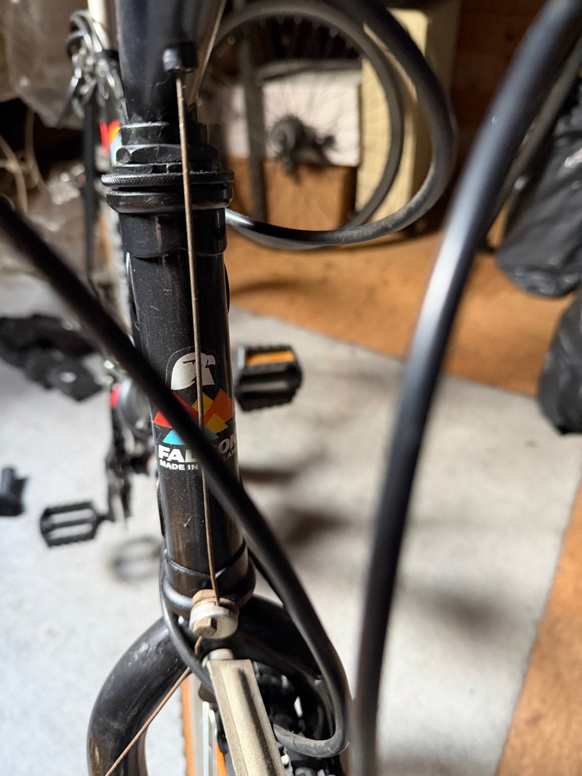 Zwarte mountainbike met Reynolds 500 frame, Gebruikt, Velgrem, Geen vering, Ophalen