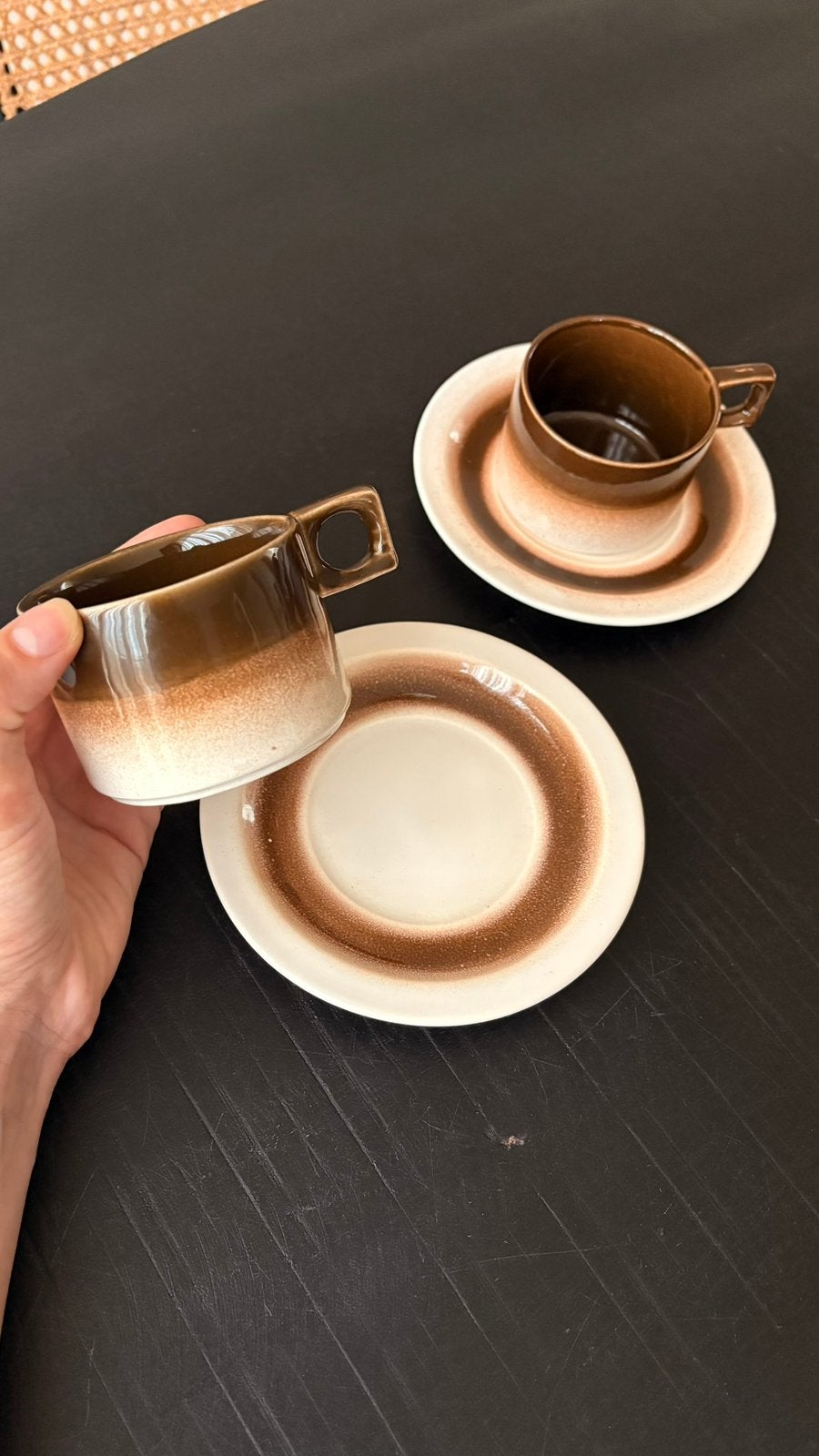 Leuke vintage Ierse koffiekopjes Celtic Ceramic, Ophalen of Verzenden