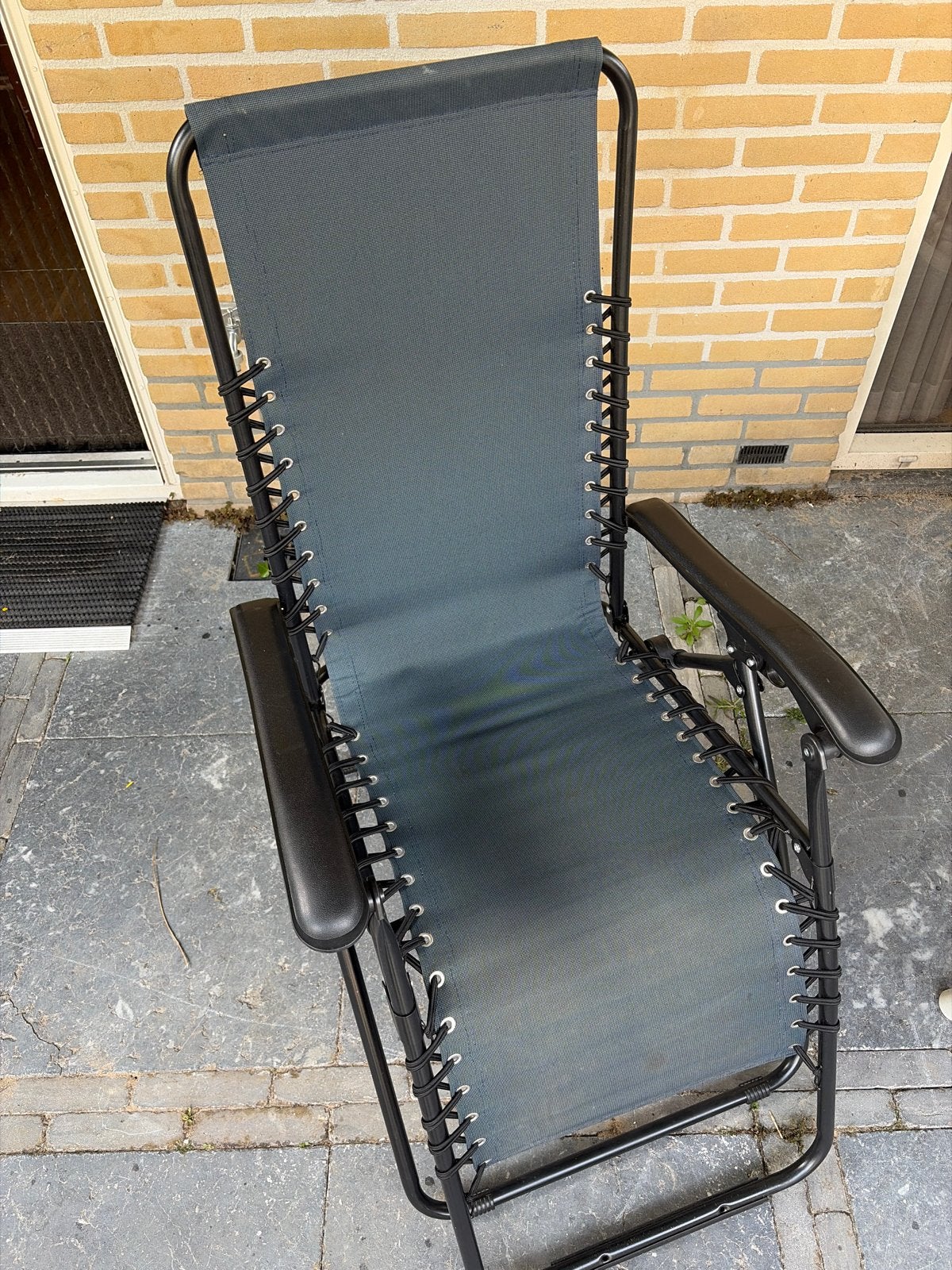 Opvouwbare Tuinstoel - Donkergrijs van de ANWB, Tuin en Terras, Ophalen, Gebruikt, Textileen, Inklapbaar