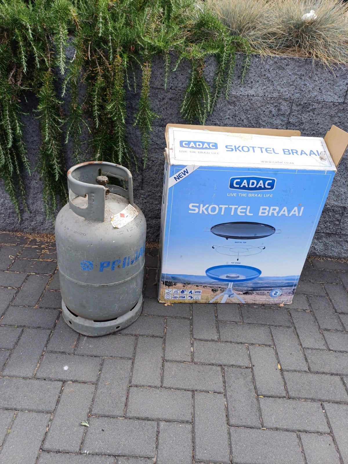 Cadac Skottel Braai met gasfles weinig gebruikt, Ophalen