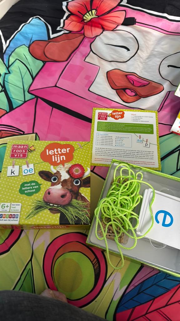 Maan Roos Vis Letterlijn - Leerzaam Spel 6+ Taal & Lezen, Ophalen of Verzenden, Gebruikt, Taal en Lezen