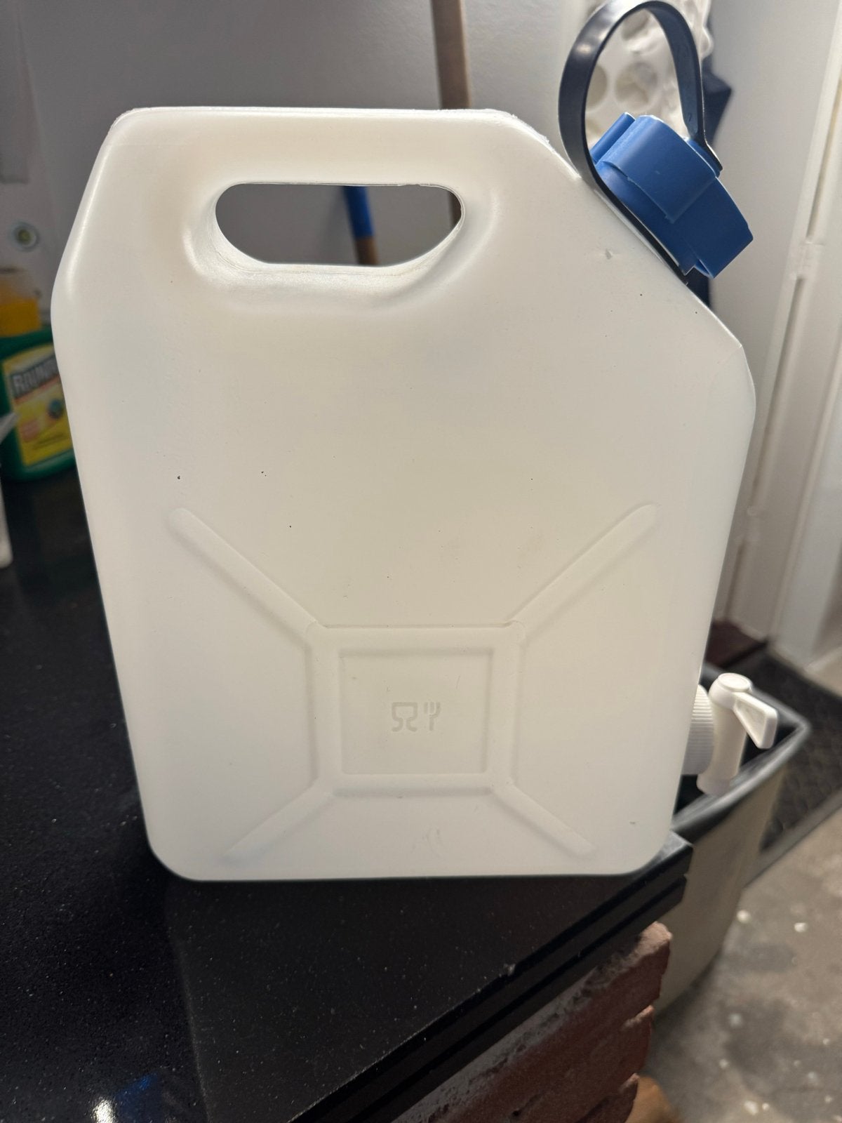 Witte jerrycan met kraantje - 5 liter, Ophalen of Verzenden, Gebruikt