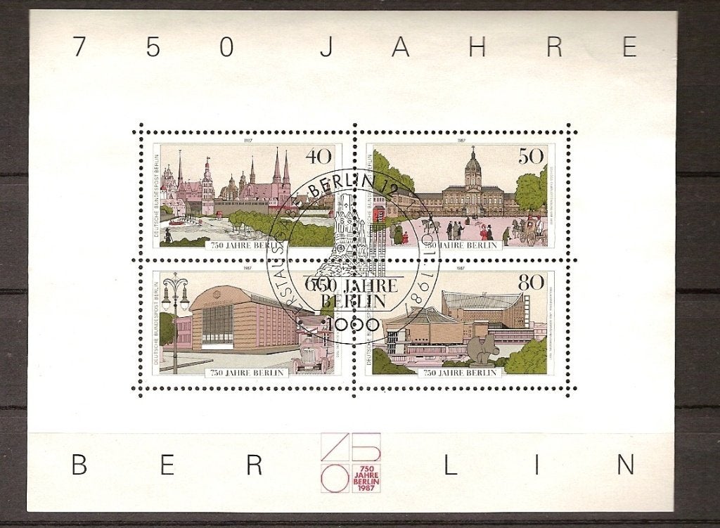 Berlin blok 8, Ophalen of Verzenden, BRD, Gestempeld