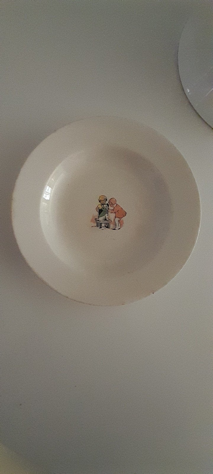 Oud California kinderbordje met illustratie, Ophalen of Verzenden