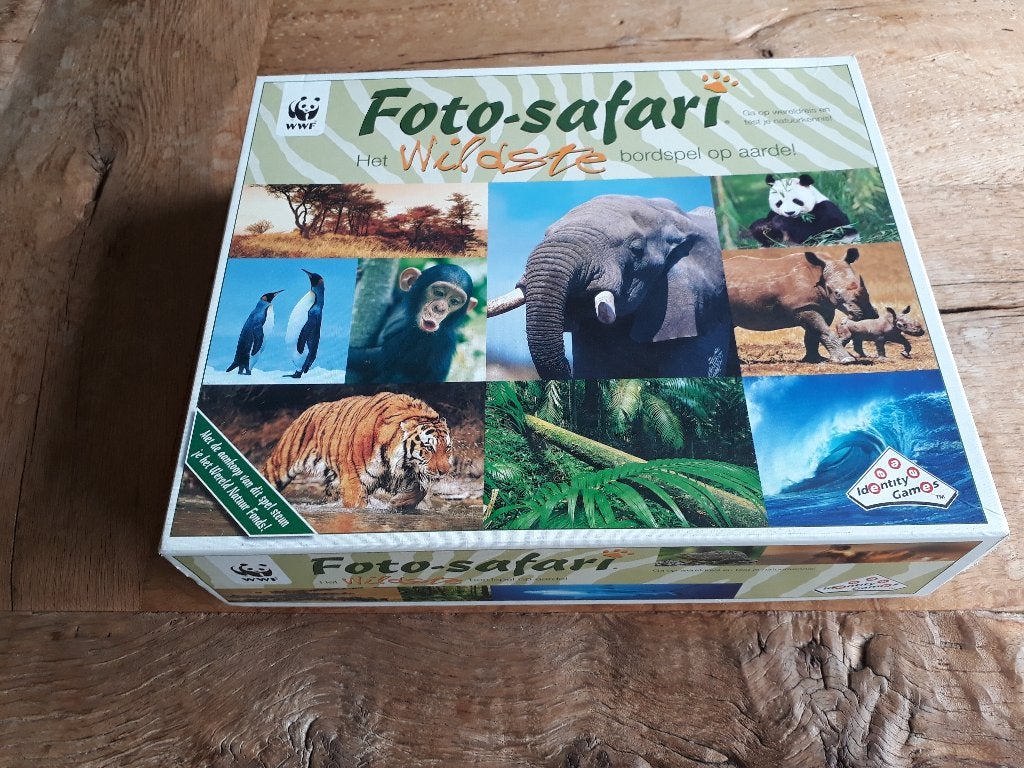 Bordspel Fotosafari, als nieuw., Hobby en Vrije tijd, Gezelschapsspellen | Bordspellen, Identity Games, Vijf spelers of meer, Ophalen of Verzenden