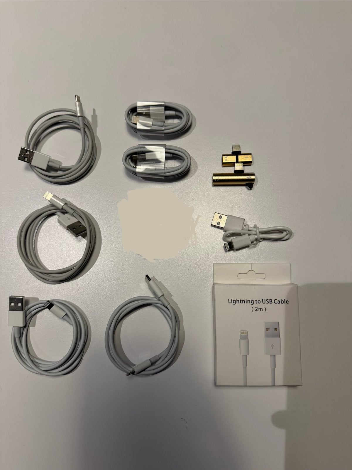 8x Lightning kabels + 2 adapters iPhone partij, USB-C, Nieuw, Ophalen of Verzenden, Oplaadkabel