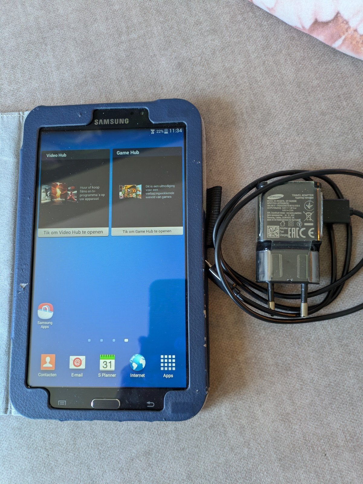 Samsung Galaxy Tab 3 8.0 met hoesje en oplader, 8 inch, Ophalen of Verzenden, Samsung, Wi-Fi