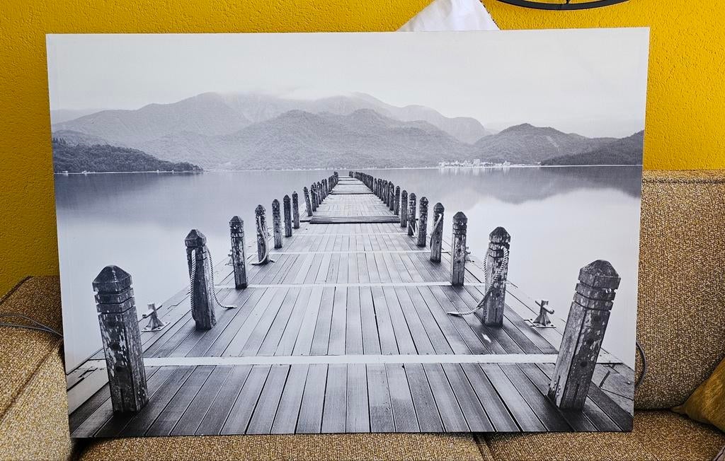 Poster op canvas, ingelijst, 70x100 cm, Ophalen, Textiel, Decoratieobject, Zo goed als nieuw