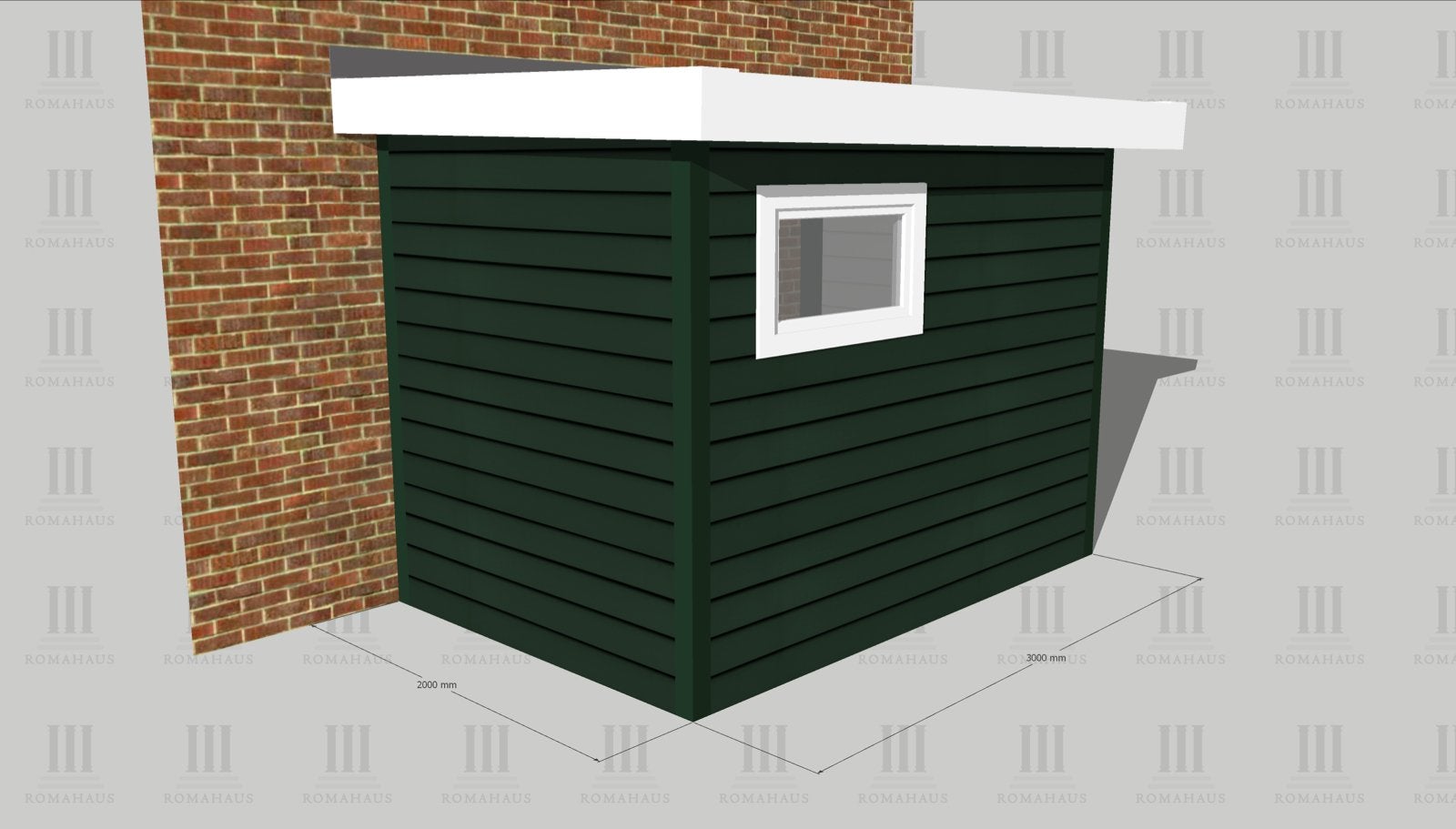 Prefab kunststof uitbouw 2x3m met geïsoleerd dak, Ophalen, Kunststof, 200 tot 400 cm, 250 tot 500 cm