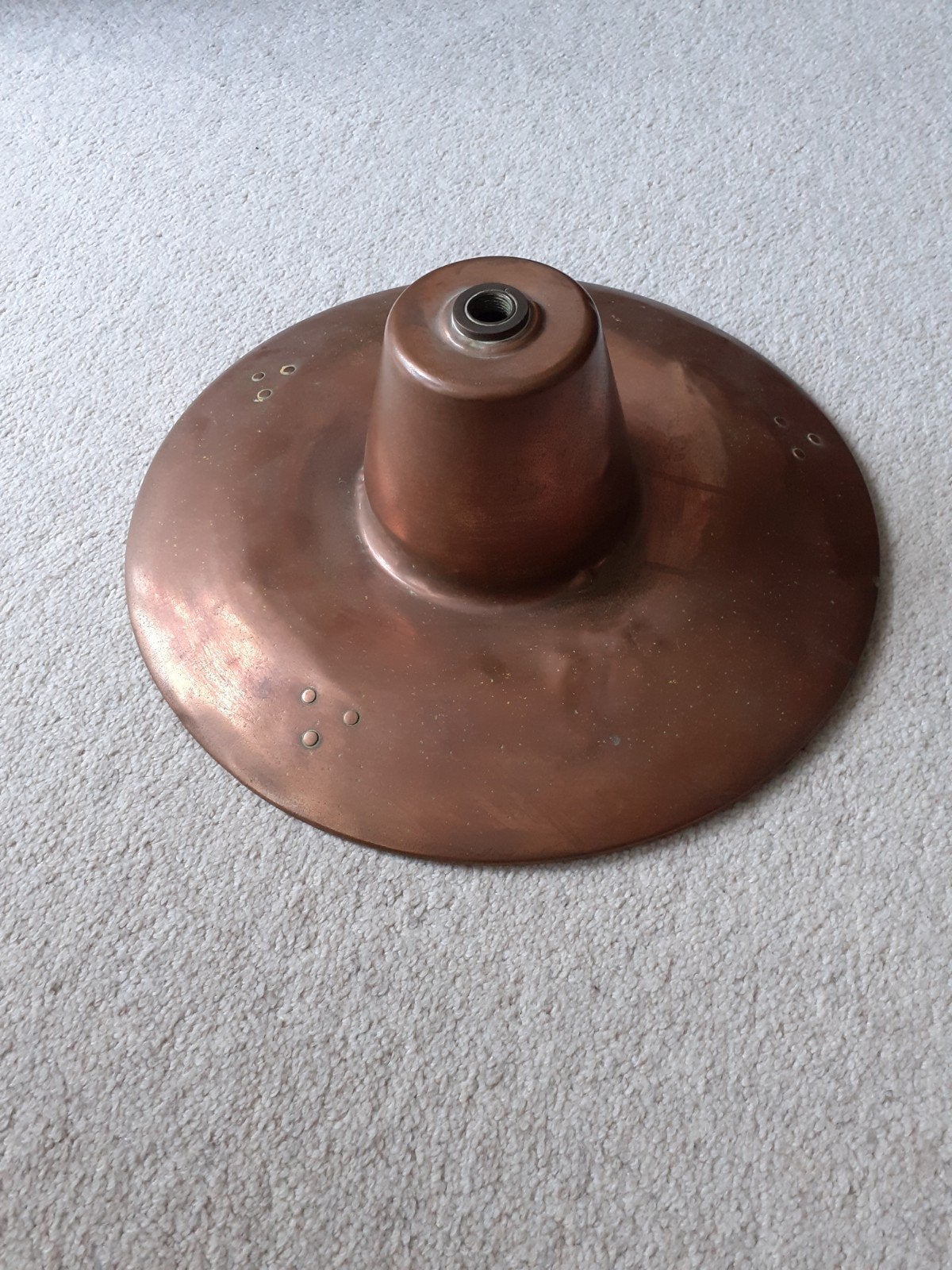 Koperen lampenkap, Ophalen, Koper