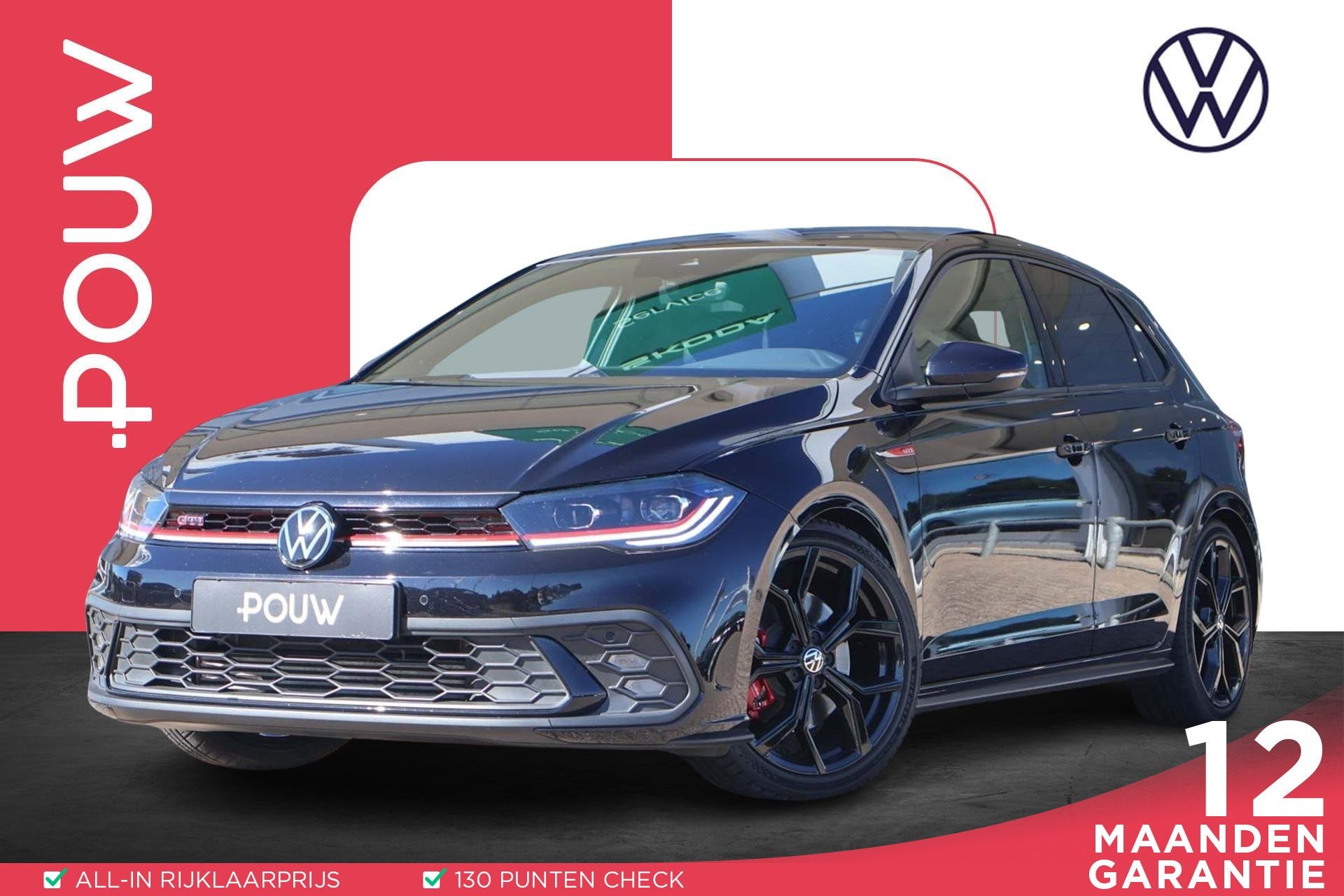 Volkswagen Polo GTI 2.0 TSI 207pk DSG | Panoramadak | Naviga, Auto's, 15 km/l, Gebruikt, 4 cilinders, Zwart