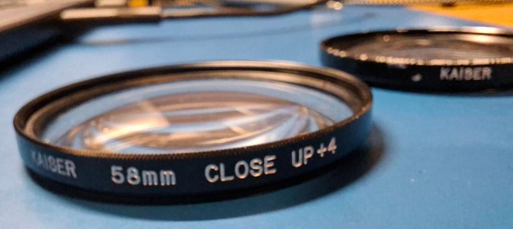 Kaiser voorzetlenzen voor camera, +1 en +4, 58 mm doorsnede, Overige merken, Gebruikt, Overige typen, Ophalen of Verzenden