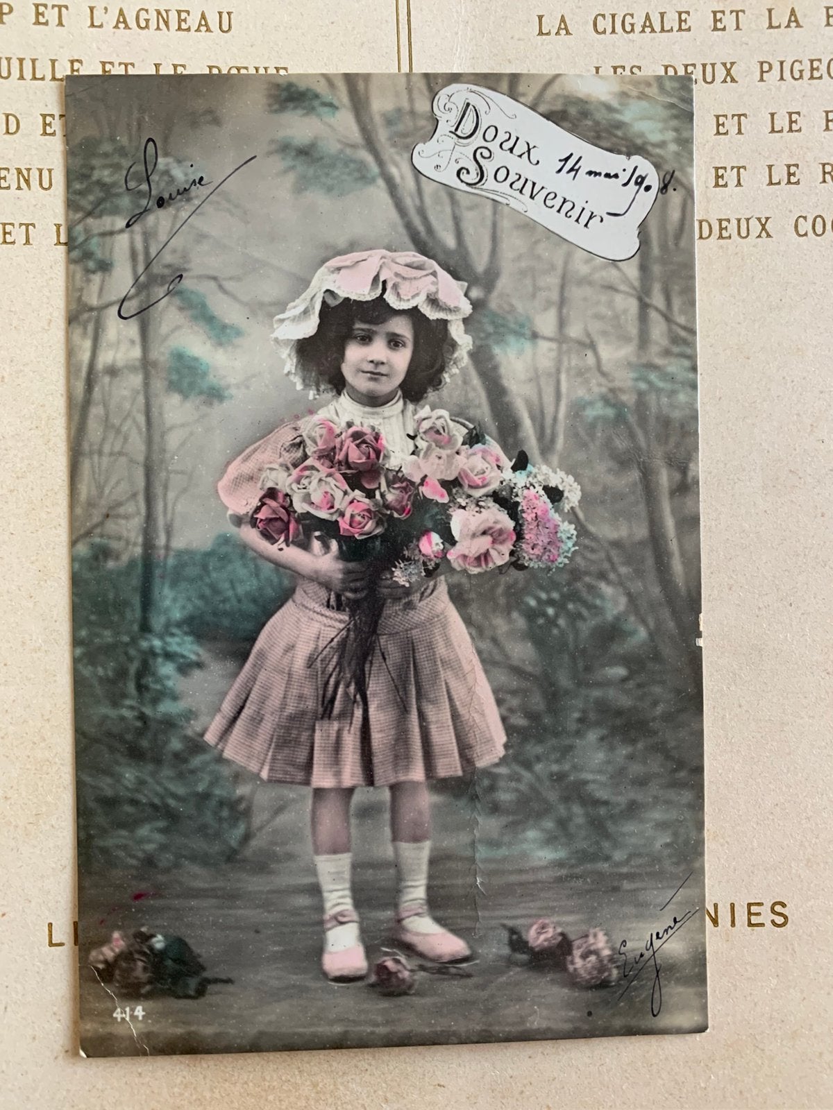14-5-1908 Doux Souvenir (XX), Verzamelen, Ansichtkaarten | Themakaarten, Ophalen of Verzenden, Voor 1920, Gelopen, Kinderen