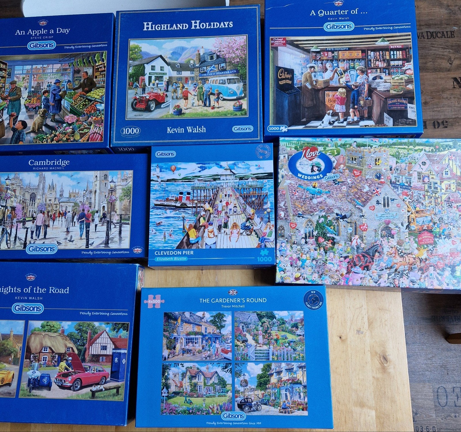 Gibsons puzzels 500 en 636 en 1000 stukjes, Ophalen of Verzenden, 500 t/m 1500 stukjes, Gebruikt