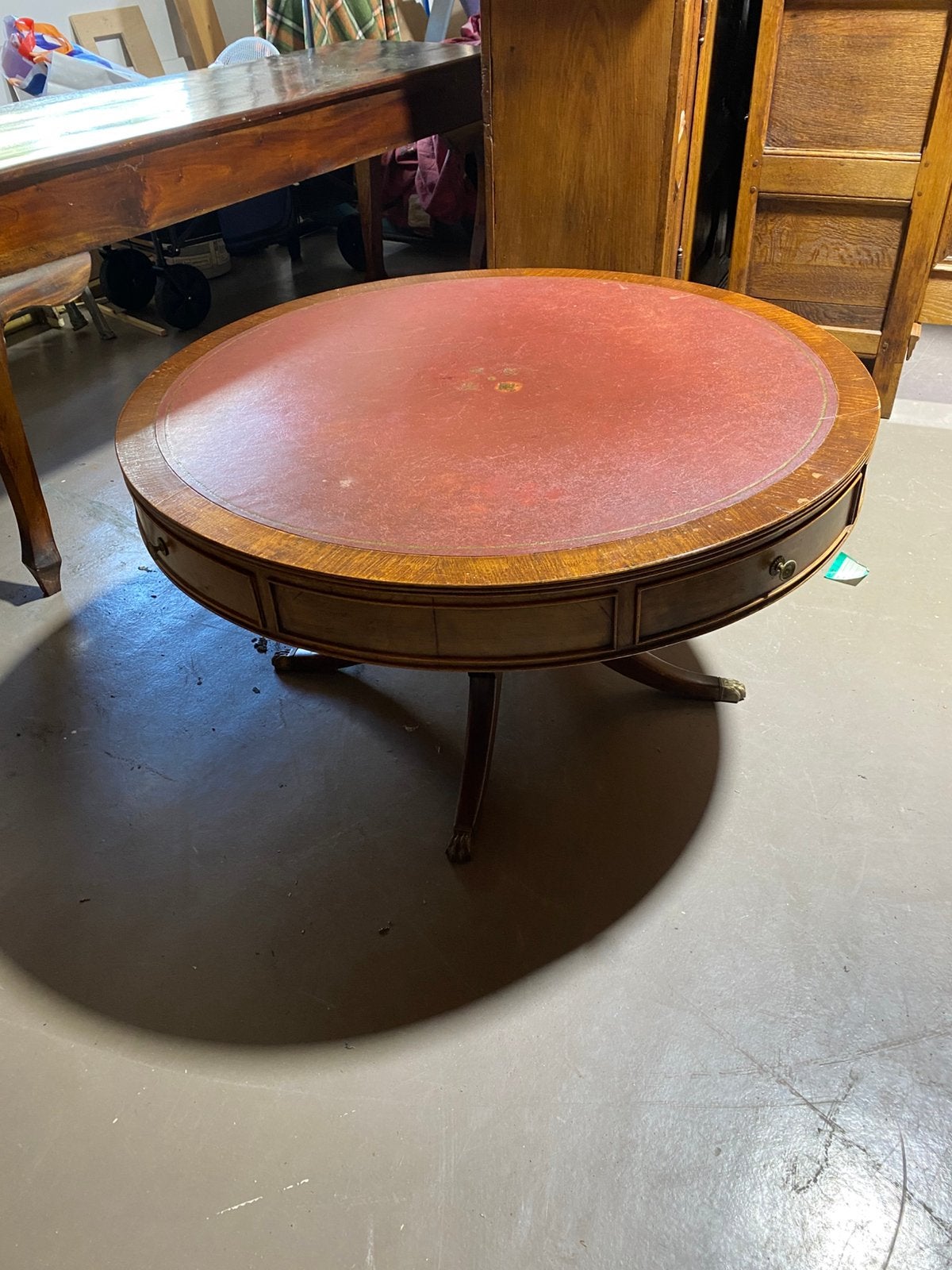 Mooie mahonie houten drumtafel, Ophalen