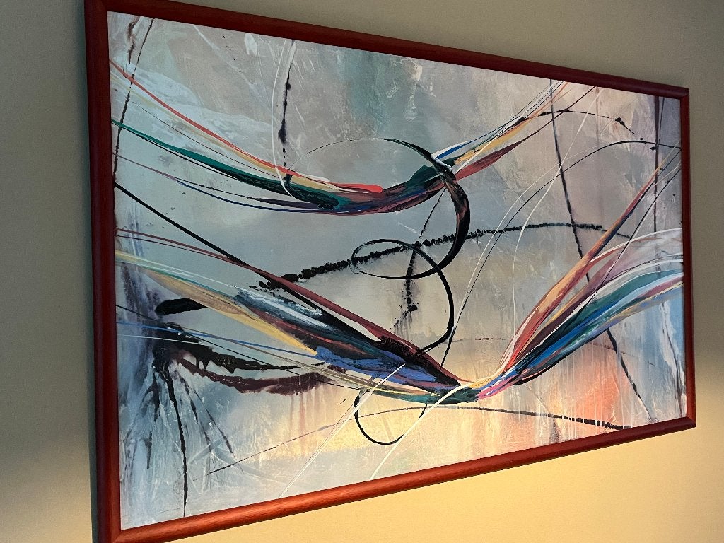 Schilderij, Ophalen, Abstract, Hout, Op houten frame