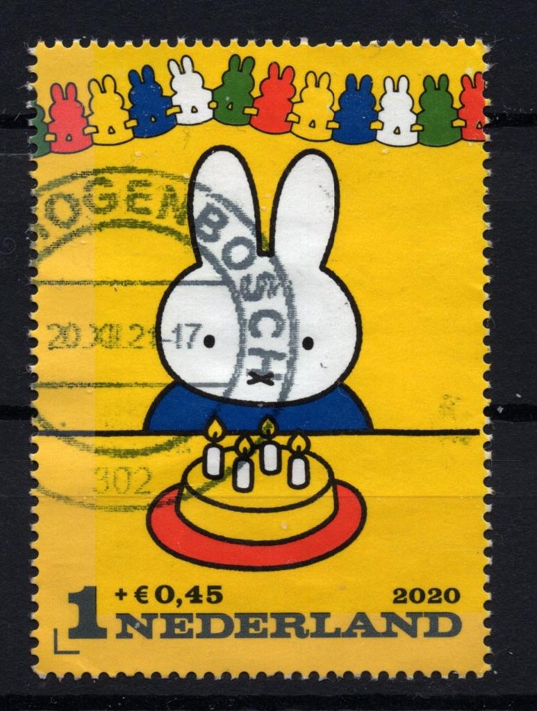 Kinder postzegel Nĳntje 2020 gestempeld NVPH 3881a, Ophalen of Verzenden, Na 1940, Gestempeld