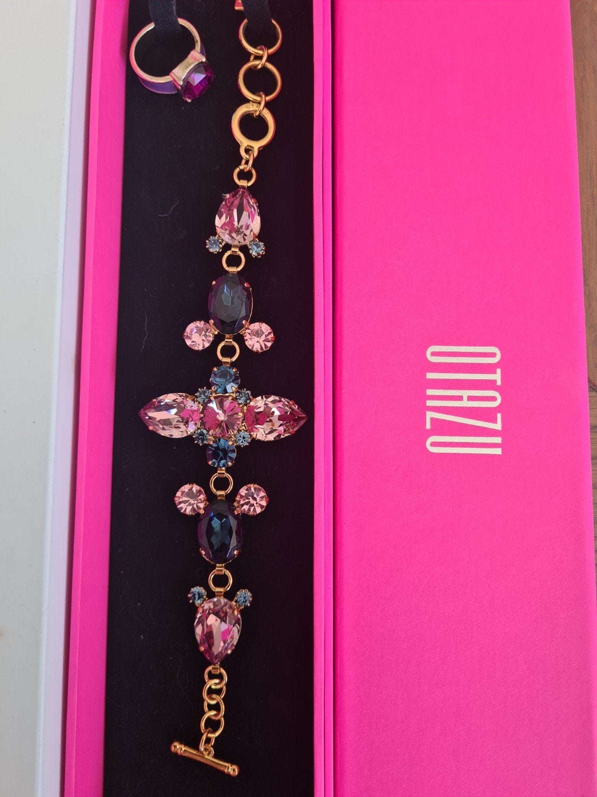 Otazu Armband en Ring Set met Kristallen, Met kristal, Overige materialen, Nieuw, Ophalen of Verzenden