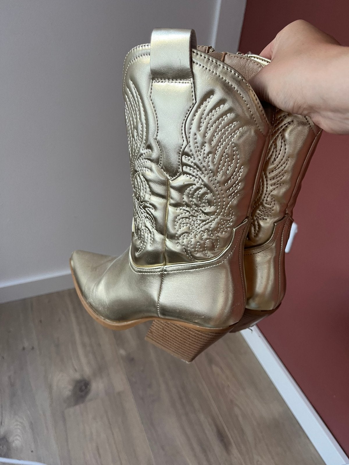 cowboylaarzen goud, Hoge laarzen, Overige kleuren, Verzenden, Zo goed als nieuw