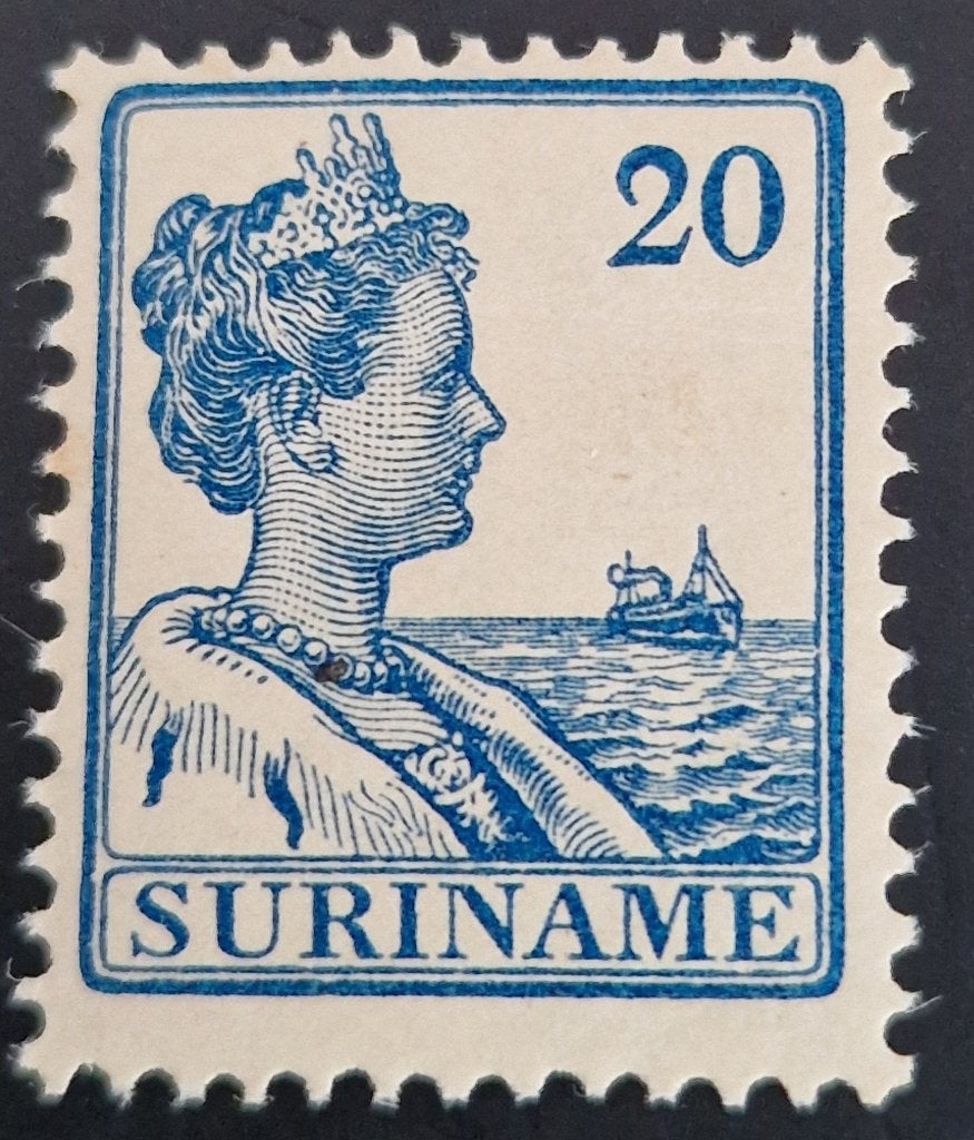 Suriname 1913-1931 - nvph 93 - Koningin Wilhelmina Scheepje, Ophalen of Verzenden, Postfris