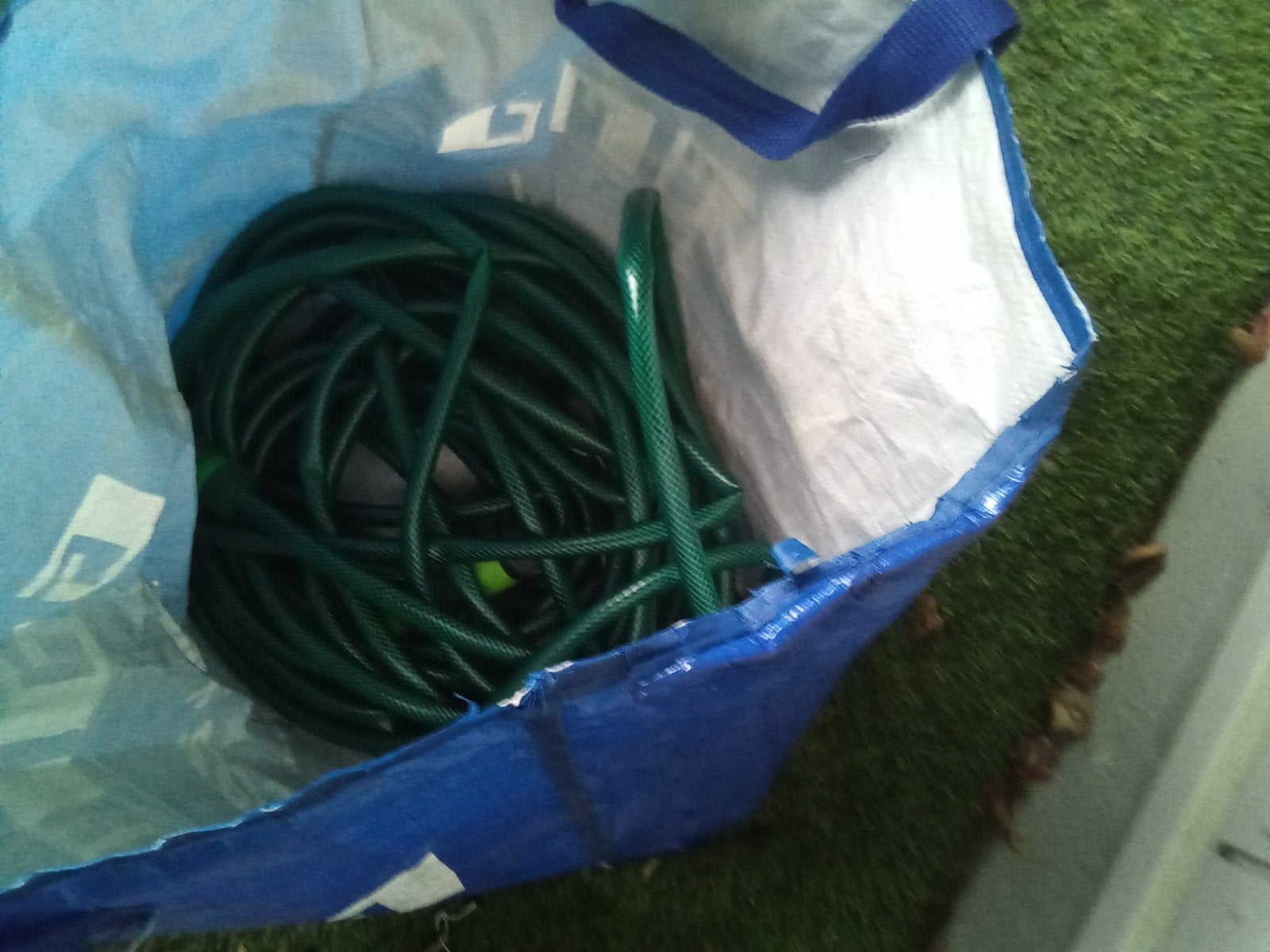 Groene tuinslang met koppeling, Tuin en Terras, Ophalen of Verzenden, Gebruikt, Tuinslang