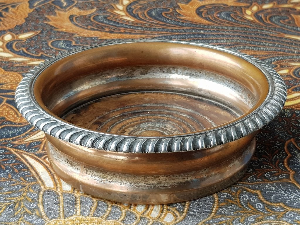 Antieke silverplate flessenhouder uit Engeland 15,7 cm. 1900, Antiek en Kunst, Ophalen of Verzenden
