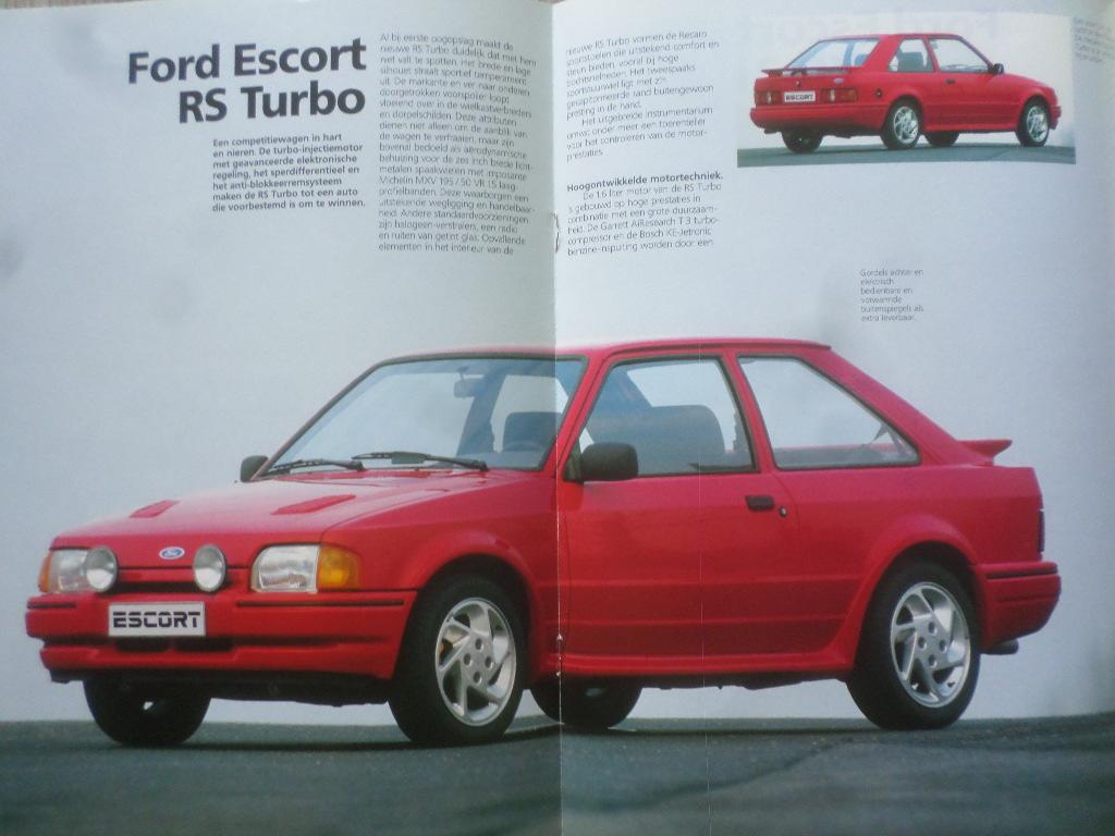 Ford Escort RX3i & RS Turbo Brochure, Ophalen of Verzenden, Zo goed als nieuw, Ford