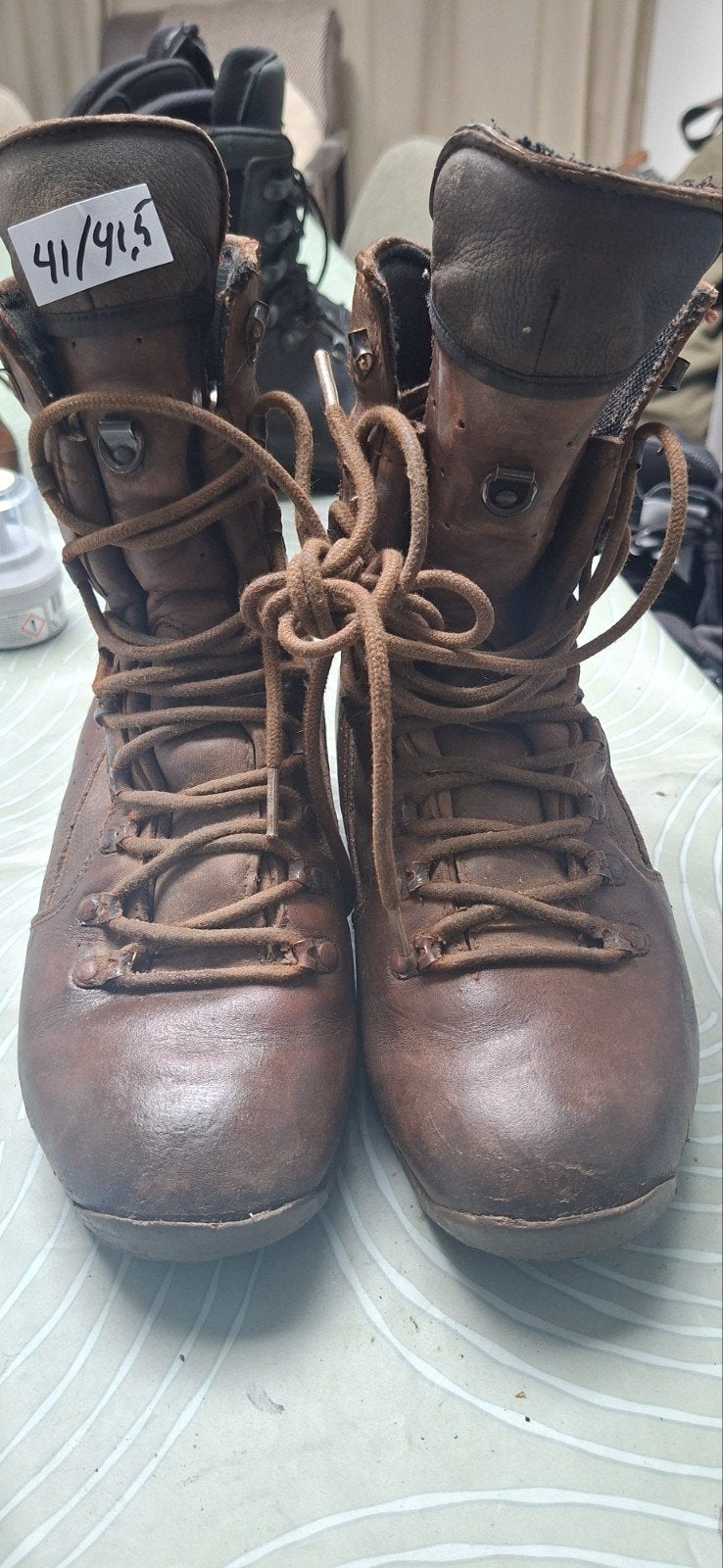 Oude bruine Meindl gevechtsschoenen/laarzen, Ophalen of Verzenden, Landmacht, Duitsland, Kleding of Schoenen