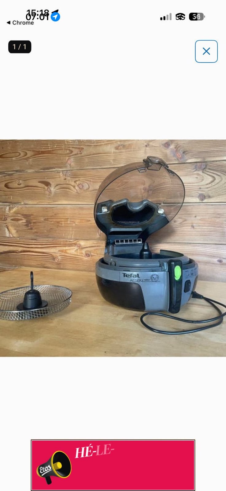 Defecte actifry van tefal onderdelen nu 10 euro, Ophalen of Verzenden, Zo goed als nieuw