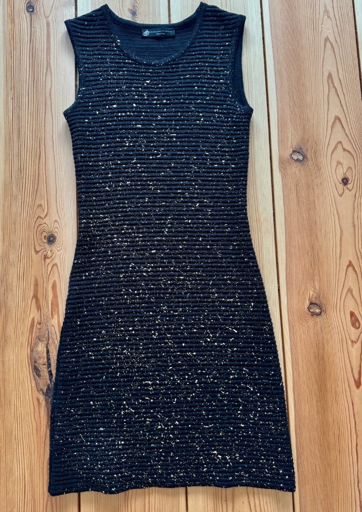 Jurk Compagnia Italiana - Zwart Goud - Small / maat 36, Kleding | Dames, Zwart, Ophalen of Verzenden, Zo goed als nieuw, Maat 36 (S)