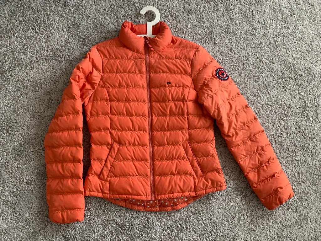 Tommy Hilfiger oranje Nicole Dons Bomberjack donsjas jas M, Kleding | Dames, Maat 38/40 (M), Nieuw, Oranje, Ophalen of Verzenden