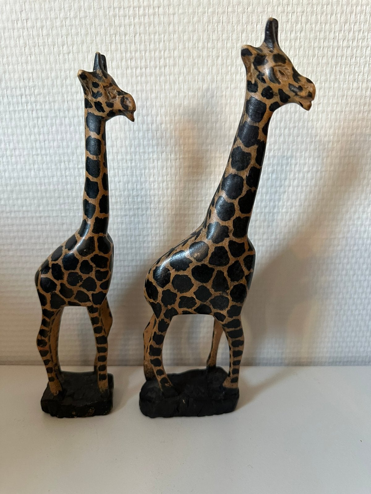2 houten Giraffen, Ophalen of Verzenden, Hout, Beeld