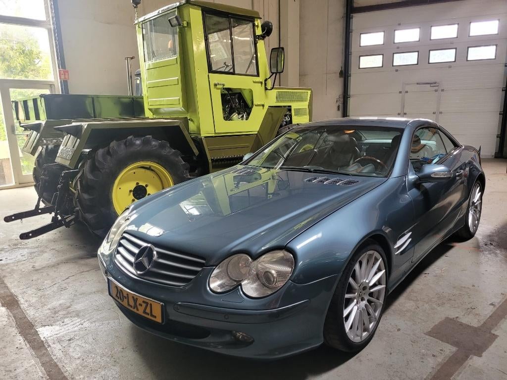 Mercedes-Benz SL 5.0 Sl500 Roadster AUT 2001 Grijs, Auto's, Automaat, Achterwielaandrijving, 8 cilinders, Cabriolet