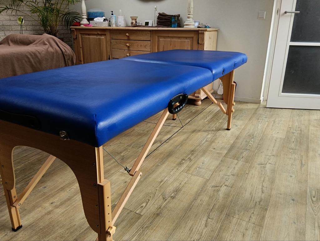 Massagetafel en tabouret, Ophalen, Gebruikt, Massagetafel