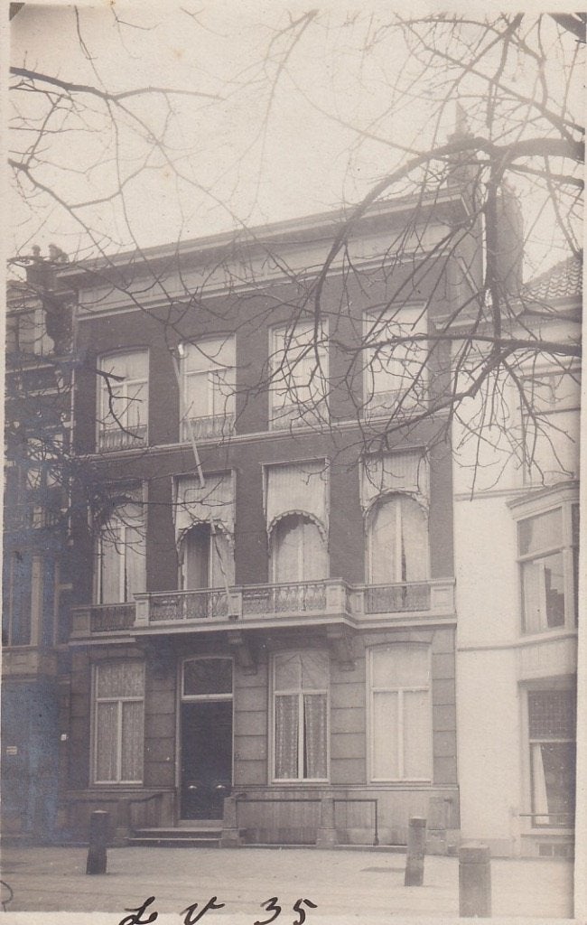768R fotokaart Den Haag, Lange Voorhout 35, Verzamelen, Ophalen of Verzenden, Voor 1920, Gelopen, Zuid-Holland
