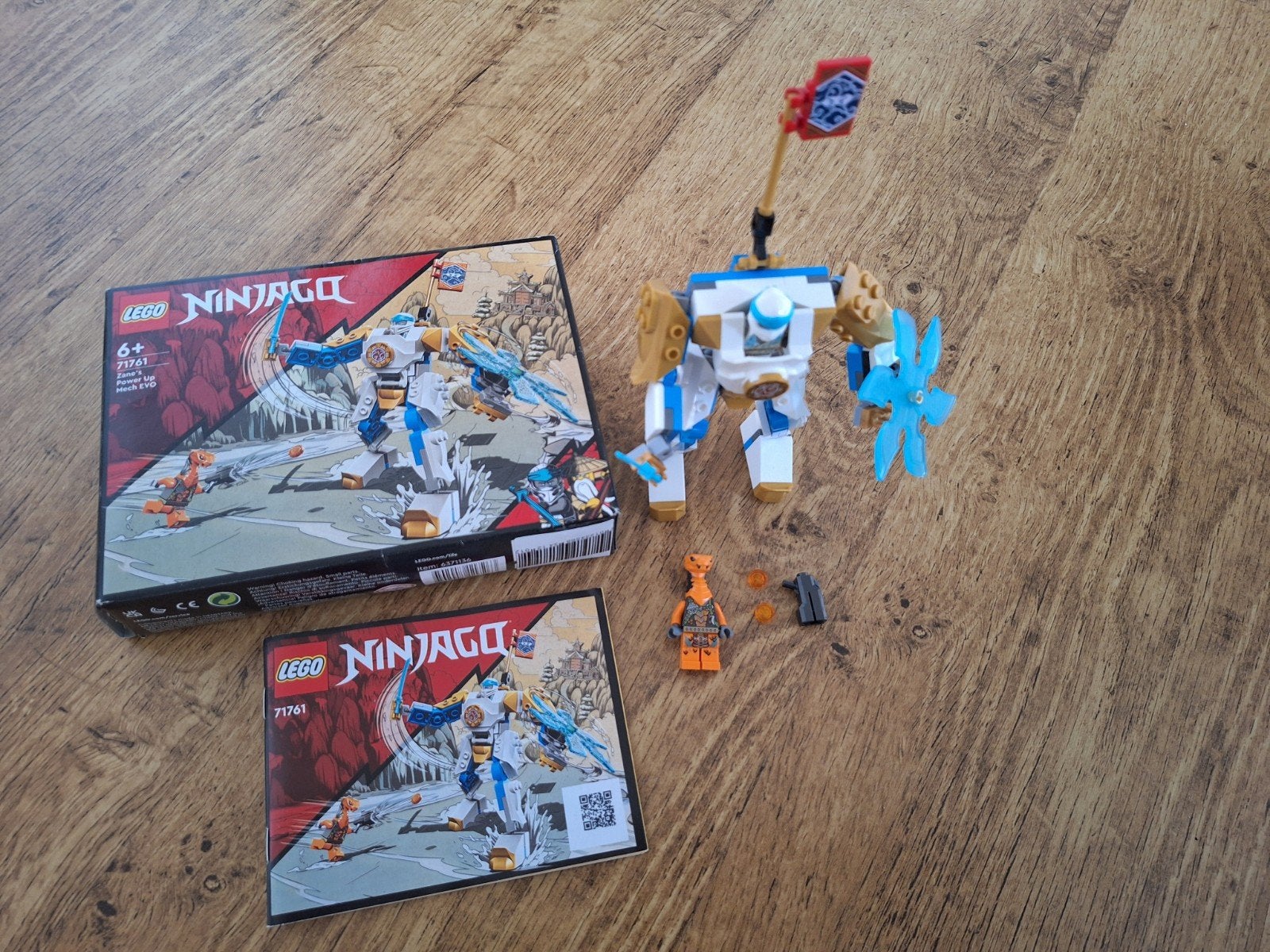 Lego Ninjago Zane's Power Up Mech EVO, Lego, Ophalen of Verzenden, Zo goed als nieuw, Inclusief instructies