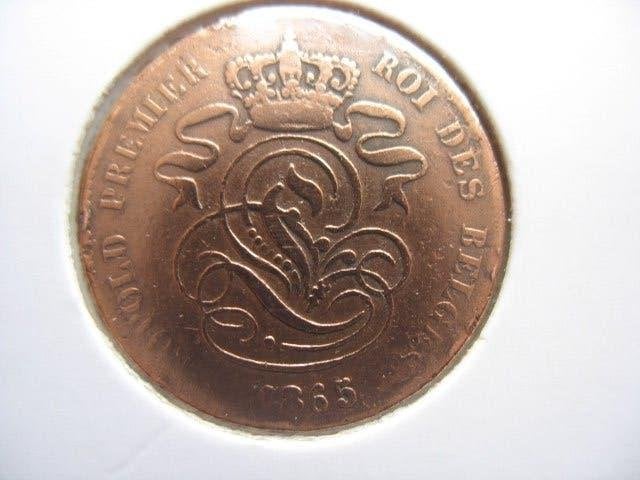 Belgie 2 centimes 1865 Leopold, Verzenden, Losse munt