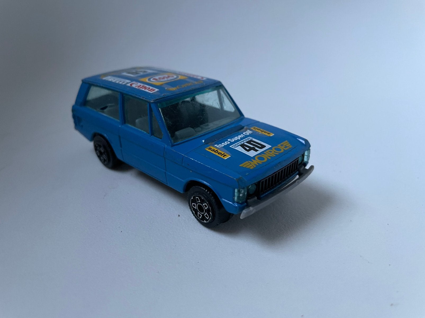 model Land Rover Range Rover 3-d, blauw, Bburago, ca 1/43, Hobby en Vrije tijd, Ophalen of Verzenden, Gebruikt, Auto