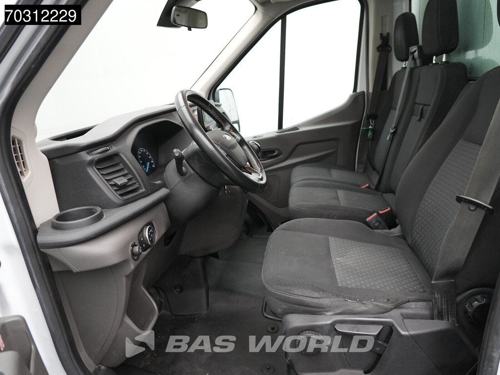 Ford Transit 170pk Kipper met Kist 3,5t Trekhaak Dubbellucht, Stof, Euro 6, 4 cilinders, Wit