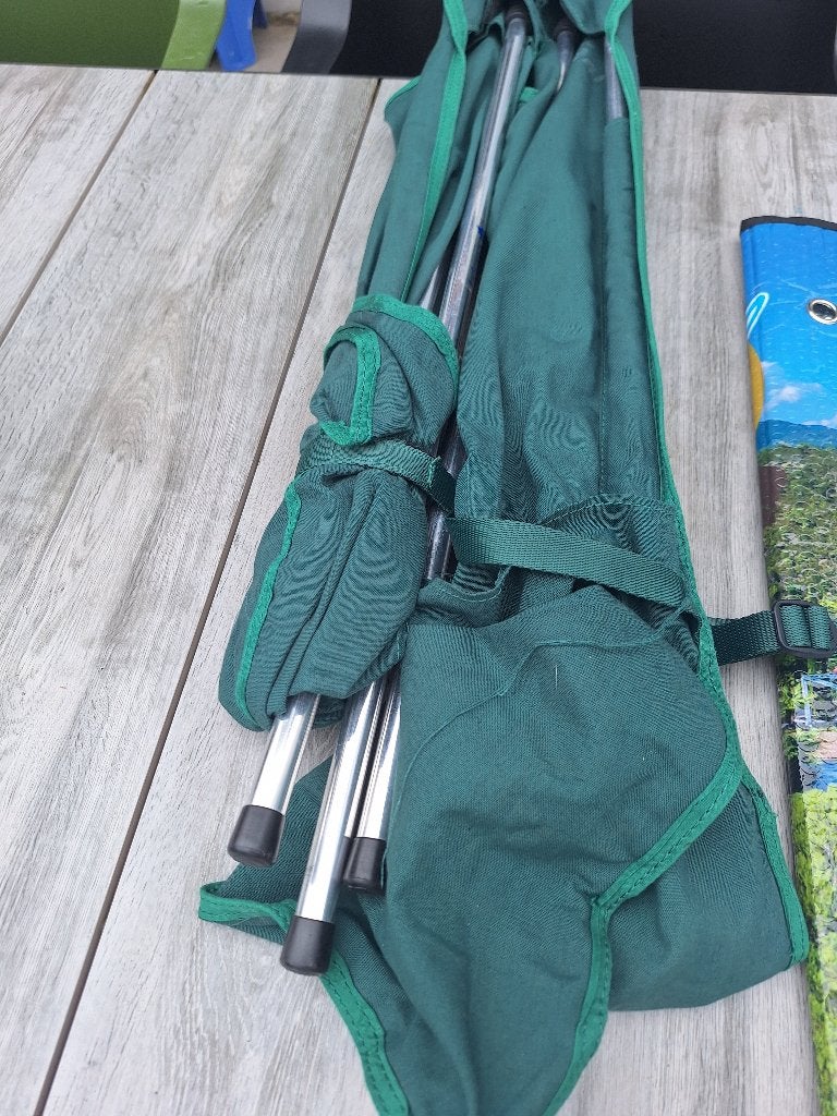 Lafuma zitmat met rugleuning 2 stuks, Ophalen, Zo goed als nieuw, Campingstoel