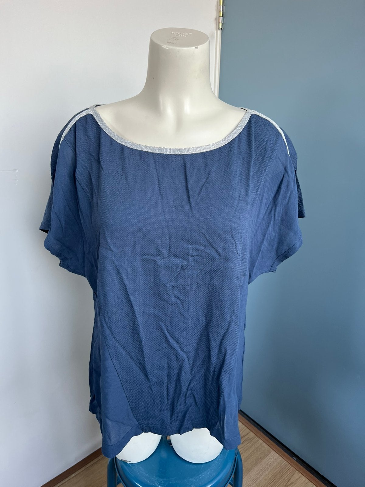 Expresso blauwe top 42 viscose, Blauw, Maat 42/44 (L), Ophalen of Verzenden, Zo goed als nieuw