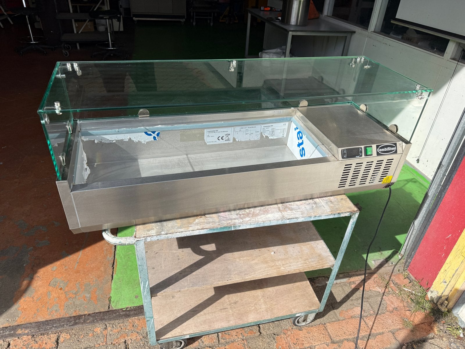 CombiSteel opzetkoelvitrine saladette horeca zgan, Ophalen of Verzenden, Gebruikt, Koelen en Vriezen