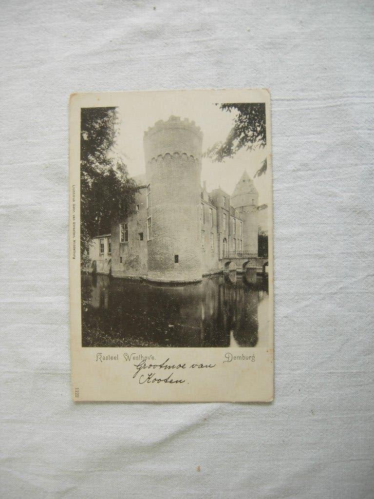 Ansichtkaart Kasteel Westhove bij Domburg, Ophalen of Verzenden, 1920 tot 1940, Gelopen, Zeeland