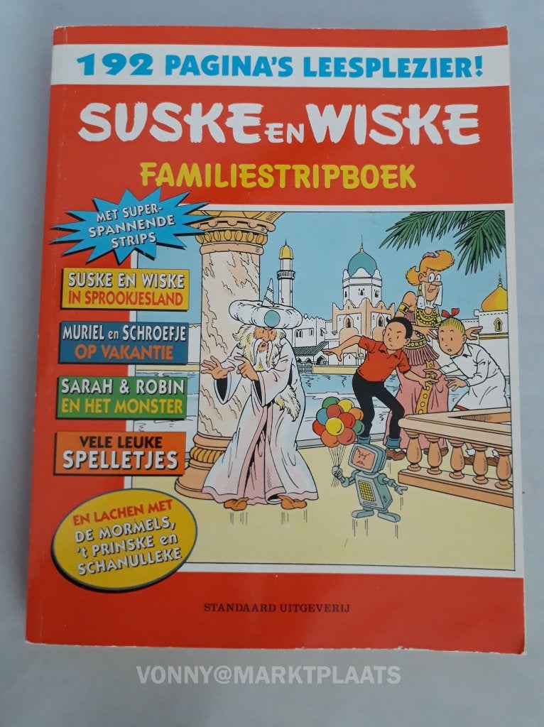 Suske en Wiske Familiestripboek met superspannende strips, Boeken, Stripboeken, Gelezen, Eén stripboek, Suske & Wiske, Ophalen of Verzenden